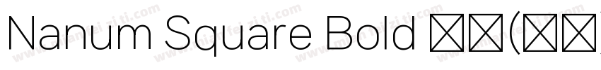 Nanum Square Bold 粗体(西方)字体转换